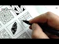 300 zentangle patterns part 12 || zentangle patterns with names || zentangle with me