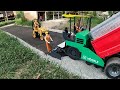 Road construction, Asphalte layer, RC finisher Voegele, Compactor, Loader, RC scale models. Part 3
