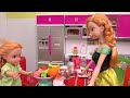 Pretend Sick ! Elsa and Anna toddlers morning routine on a school day