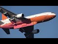 Fire Bombers 747 VLAT and others in dramatic air footage #glassfire CA
