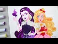 Drawing RAVEN & APPLE from EVER AFTER HIGH in My Style | Marker Speedpaint | iiKiui