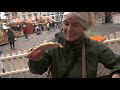 German Food at the German Christmas Market Frankfurt 2021