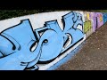 Graffiti Water Spray Blue Letters - RESK12