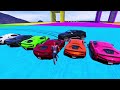 GTA V Epic New Stunt Race For Car Racing Challenge by Trevor and Shark spider-man