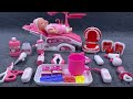 9 Minutes Unboxing Cute Pink Doll Doctor Game Set, Dentist Toy Kit (Ice Cream Cash Register) I ASMR