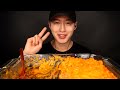 ASMR NUCLEAR FIRE MAC & CHEESE MUKBANG (No Talking) COOKING & EATING SOUNDS | Zach Choi ASMR