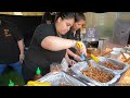 London Street Food. Italian Roast Pork, Big Burgers, Brazilian and Argentinian Beef, Polish Sausages