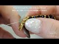 How to make a ring and bracelet set[DIY]Black spinel and gold bead striped jewelry