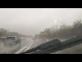 Dashcam 037: Nassau County Long Island Expressway LIE I-495 rainy day west to Queens from Hicksville