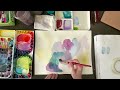 Abstract Mountain Watercolor Painting: Real-Time!