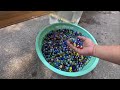 A relaxing water marble run where marbles roll side by side☆Relaxing ASMR with marbles