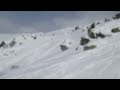 Josh Struble skiing off a cliff in St Anton Austria