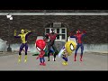 Game 5 Superheroes: Motobike racing challenge with Spider Man vs Giant Hulk Venom Baby Spider Girl