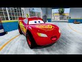 Big & Small:McQueen and Mater VS Super-MAN Car and BALAZ Zombie Slime apocalyps in BeamNG.drive