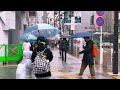 【4k hdr】 3 Hours Heavy Rain Walk in Shibuya (渋谷) Tokyo Japan | Relaxing Natural City ambience