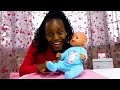 Changing Baby doll & morning routine - Baby born doll videos
