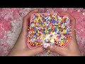 Satisfying ASMR Video (4K). Crushing Soap Boxes with Starch and Foam. Clay cracking. Pink Set.