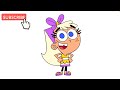 how to draw Chloe from Fairly odd Parents step by step easy