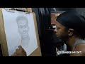 Portrait Drawing of NBA Fowarrd- Center (Wemby) Victor Wembanyama