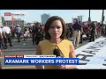 Philadelphia police arrest 45 Aramark workers during Center City protest