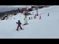 Cardrona Snowman and Lochie Skiing