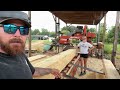 HOT day of SAWING lumber!!! (Barn Update in the End!!!)