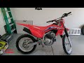 My new 2024 Honda CRF250F  First time dirt bike owner at 47yrs old. walk around review