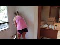 RV/CAMPER REMODEL |HOW TO| PAINT OVER WALLPAPER AND REMOVE BORDER-BECOMING FULL TIME RV'ers