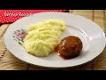 Our favorite lunch - MEATBALLS with tomato sauce and mashed potatoes - MUST TRY RECIPE