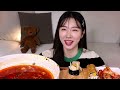 🍜spicy Korean samyang Ramen🔥, Kimchi, Kimbap mukbang★ Spicy Ramyun REAL SOUNDㅣASMR MUKBANG