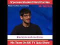 Singaporean Student Hard Carries His Team On UK TV Quiz Show