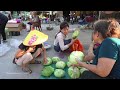 Harvesting Summer Cabbage Goes To Market Sell - Drying And Preserving Bamboo Shoots