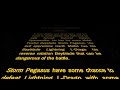 Lego Darth Blader: The Video Game - Episode I  -  The Pegasus Menace Text Scroll