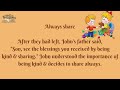 Short Stories | Moral Stories | #sharing | short story for kids in english | Sharing is Caring