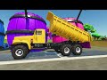 CASE & JOHN DEERE & McCORMICK & CLAAS TRANSPORT BATTLE SUNFLOWER & MACK TRUCK! Farming Simulator 22