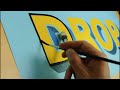 How to hand paint 3D LETTERING with a blended shadow | Lettering, outlining, shading | SIGN PAINTING