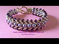 How to make a beautiful and easy pearl bracelet- flat spiral stitch
