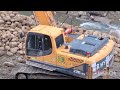 excavator Hyundai PC 220-95 bekerja menata batu #excavator #taiwan.