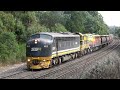 SOUND UP - EMD Locomotive Power! Struggling up Steep Grades with a full loaded grain train