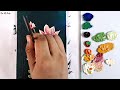 Easy Flower Painting | Acrylic Painting | Flower Painting / acrylic painting tutorial for beginners