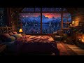 Sleep in this Cozy Winter with Blizzard & Fireplace Sounds  Winter wonderland ASMR  Deep Sleep