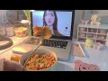a cozy day vlog🎀🍥.|Desktop cleaning,watching anime, lot of food & skincare|.