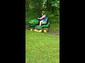 Wife gets brand new John Deere X350 lawn mower stuck in the mud