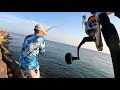 EPIC KINGFISH TOPWATER BITE! Limits of KING MACKEREL JETTY FISHIING Port Aransas Tx