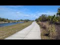 Venice bike trail in Florida along the intracoastal waterway January 23, 2024