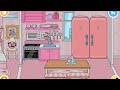 16 MINUTES TOCA BUILDS | TOCA LIFE WORLD PINK HOME DESIGN IDEA IN THE FREE HOUSE 🏠💕 FREE TO COPY🤍🌸