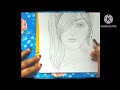 Easy way to drawing a girl face with high ponitail#pencilsketch #easydrawing #drawingtutorial