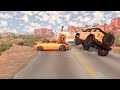 Road potholes and bumps crashes  #01 ⚠️ BeamNG.drive