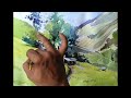 SIMPLE LANDSCAPE WATERCOLOR PAINTING DEMO FOR BEGINNERS.