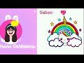How To Draw a Rainbow and Clouds Easy with Colouring | Draw Cartoons